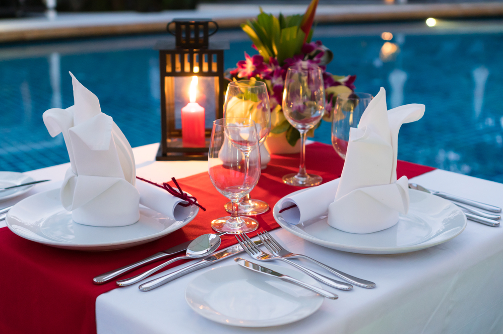 candlelit tables